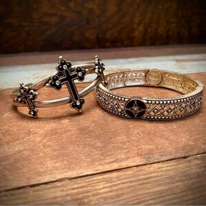 Silver Boho  Cross Bracelets